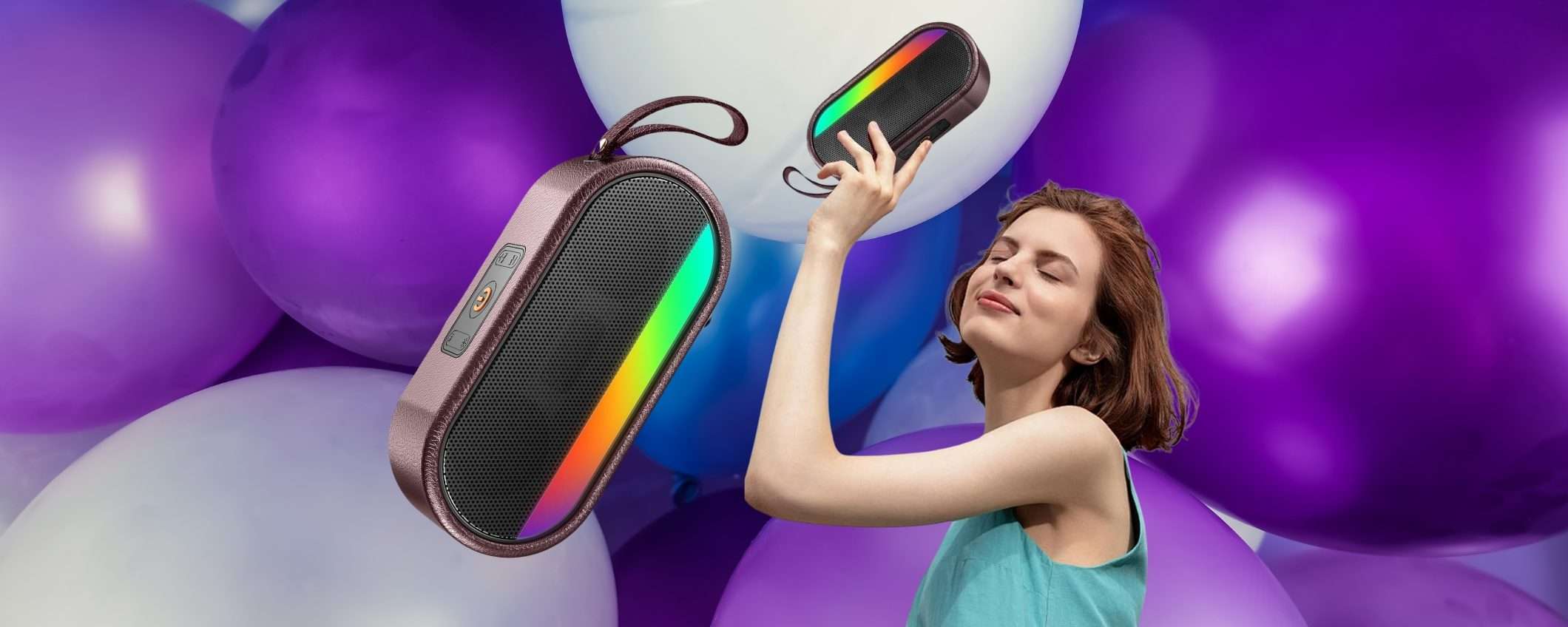 Cassa Bluetooth portatile (IPX6) con 10h di autonomia per un suono super Cassa Bluetooth portatile (IPX6) con 10h di autonomia per un suono super