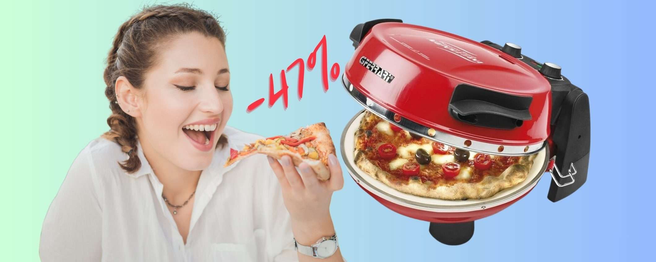 Con il fornetto G3 Ferrari G10032 fai la pizza buonissima in un attimo (-47%) Con il fornetto G3 Ferrari G10032 fai la pizza buonissima in un attimo (-47%)