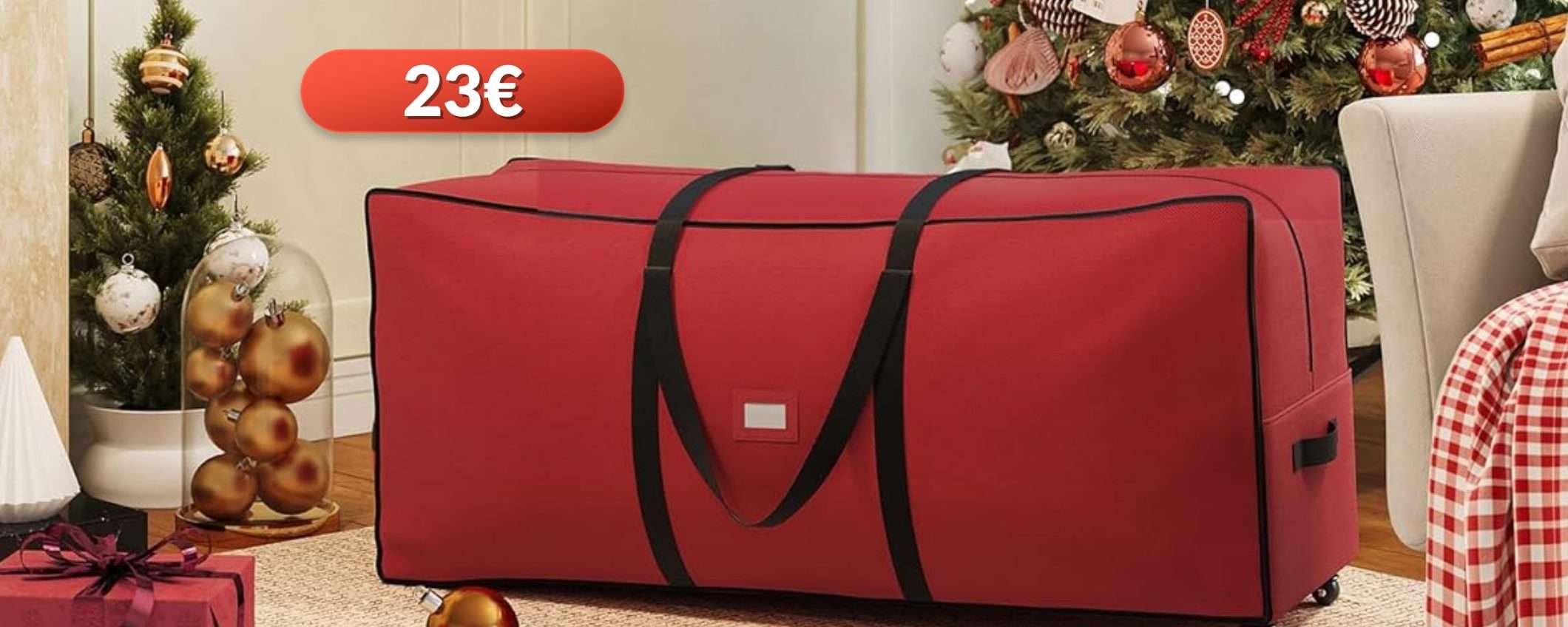 Custodia per albero di Natale con ruote: mettilo a posto con 23€ Custodia per albero di Natale con ruote: mettilo a posto con 23€