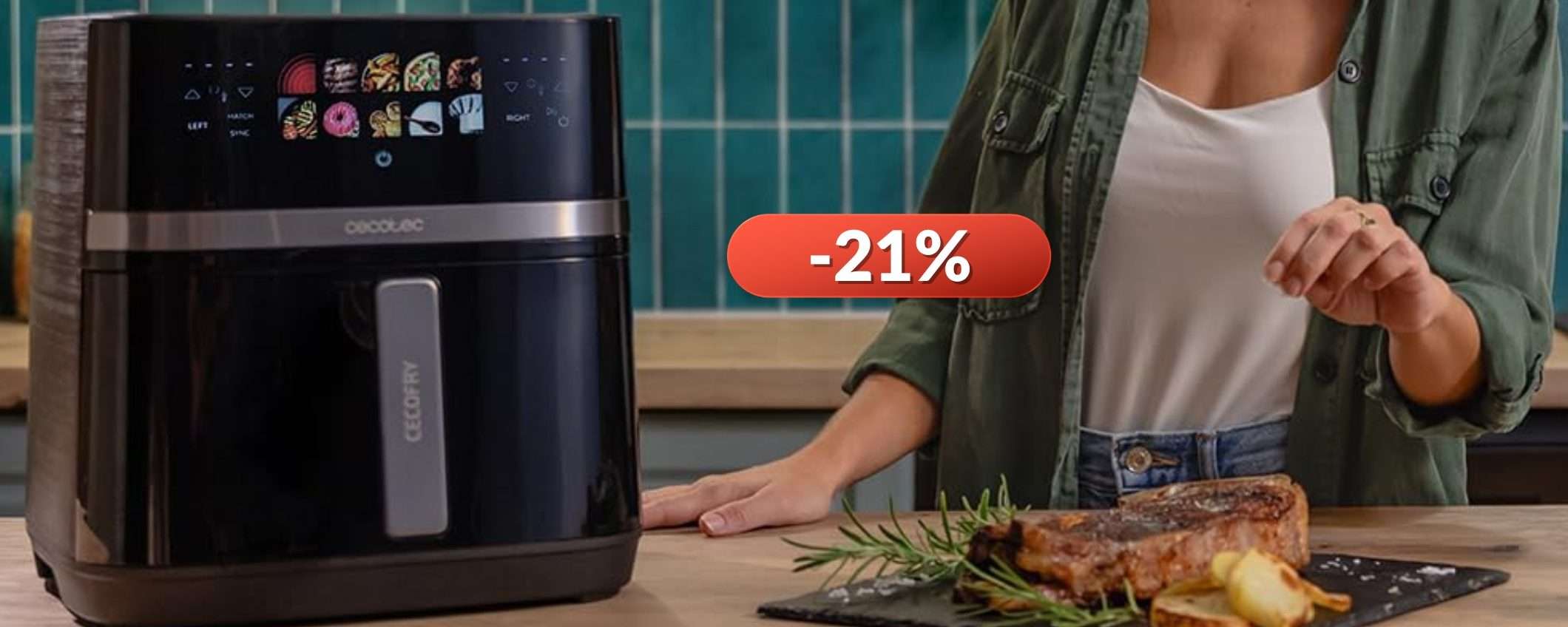 8L di friggitrice ad aria firmata Cecotec: il forno va in pensione 8L di friggitrice ad aria firmata Cecotec: il forno va in pensione