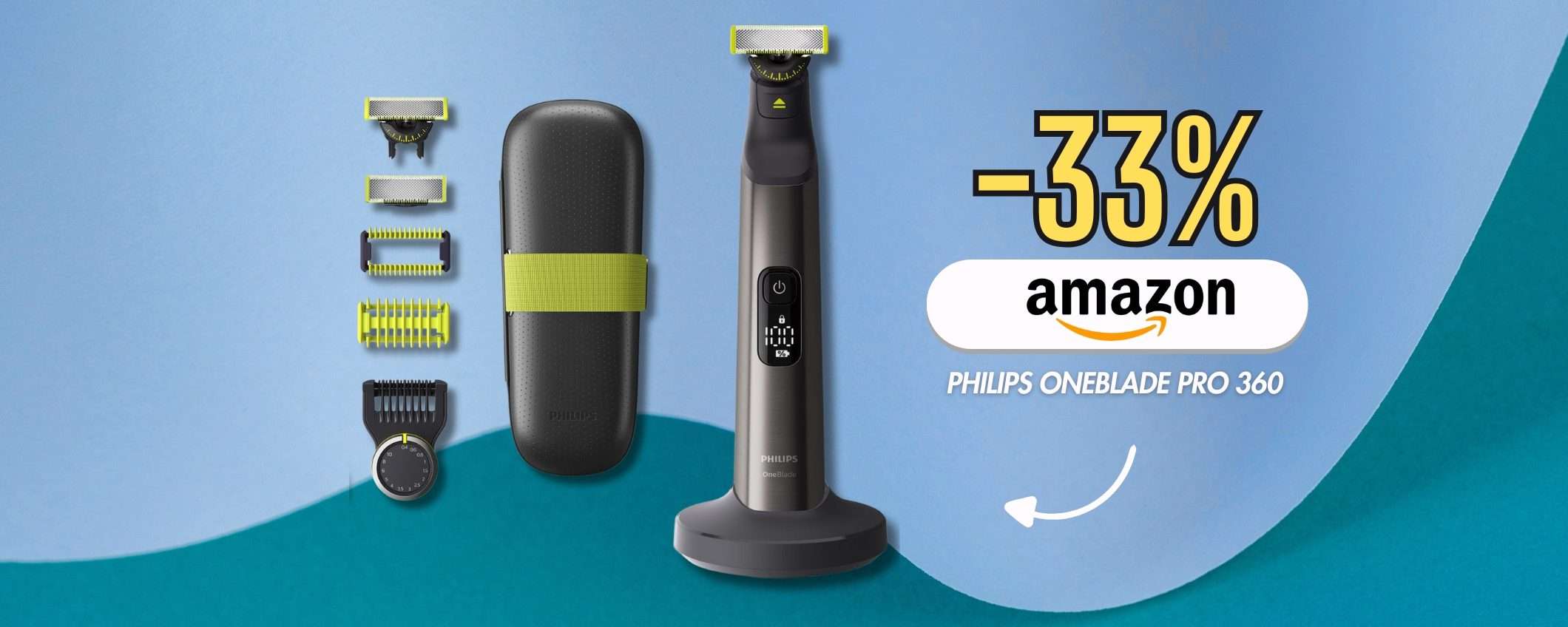 Philips OneBlade Pro 360 è multiuso: barba, peli e corpo (prezzo regalo) Philips OneBlade Pro 360 è multiuso: barba, peli e corpo (prezzo regalo)