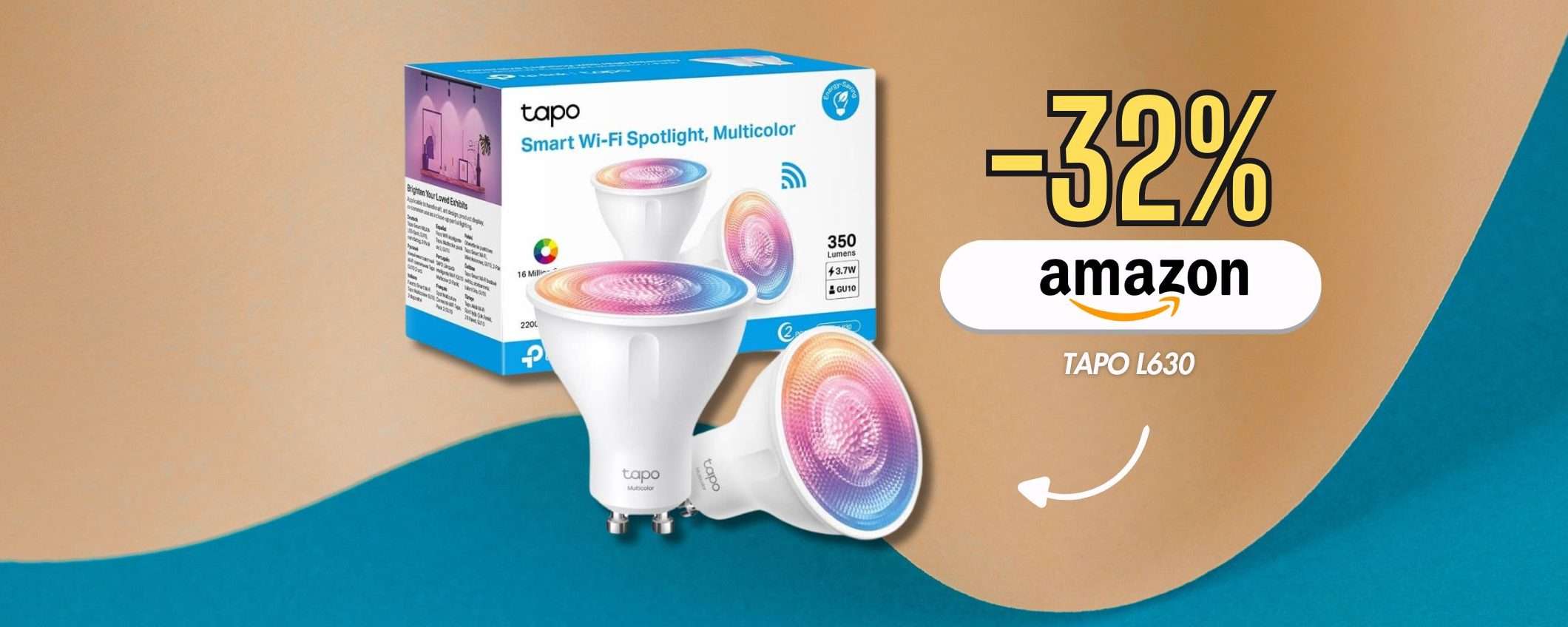 Tapo L630, faretti smart e che cambiano colore: il pacco da 2 costa poco Tapo L630, faretti smart e che cambiano colore: il pacco da 2 costa poco