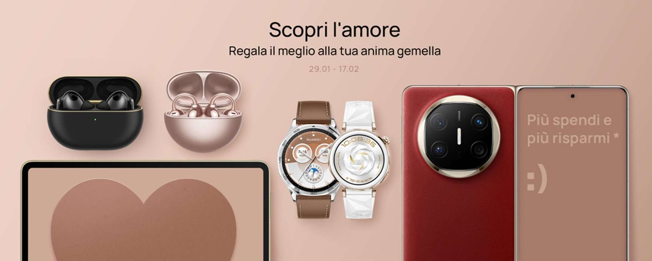 Da Huawei arriva una pioggia di coupon per San Valentino Da Huawei arriva una pioggia di coupon per San Valentino