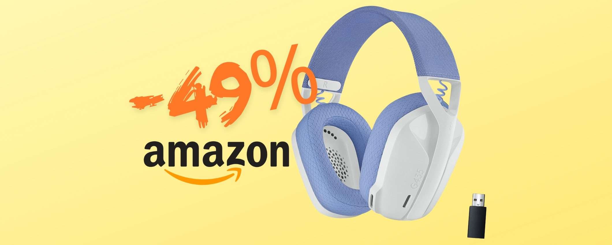 Logitech G435: cuffie wireless da gaming per PC, PS4/5 e smartphone Logitech G435: cuffie wireless da gaming per PC, PS4/5 e smartphone