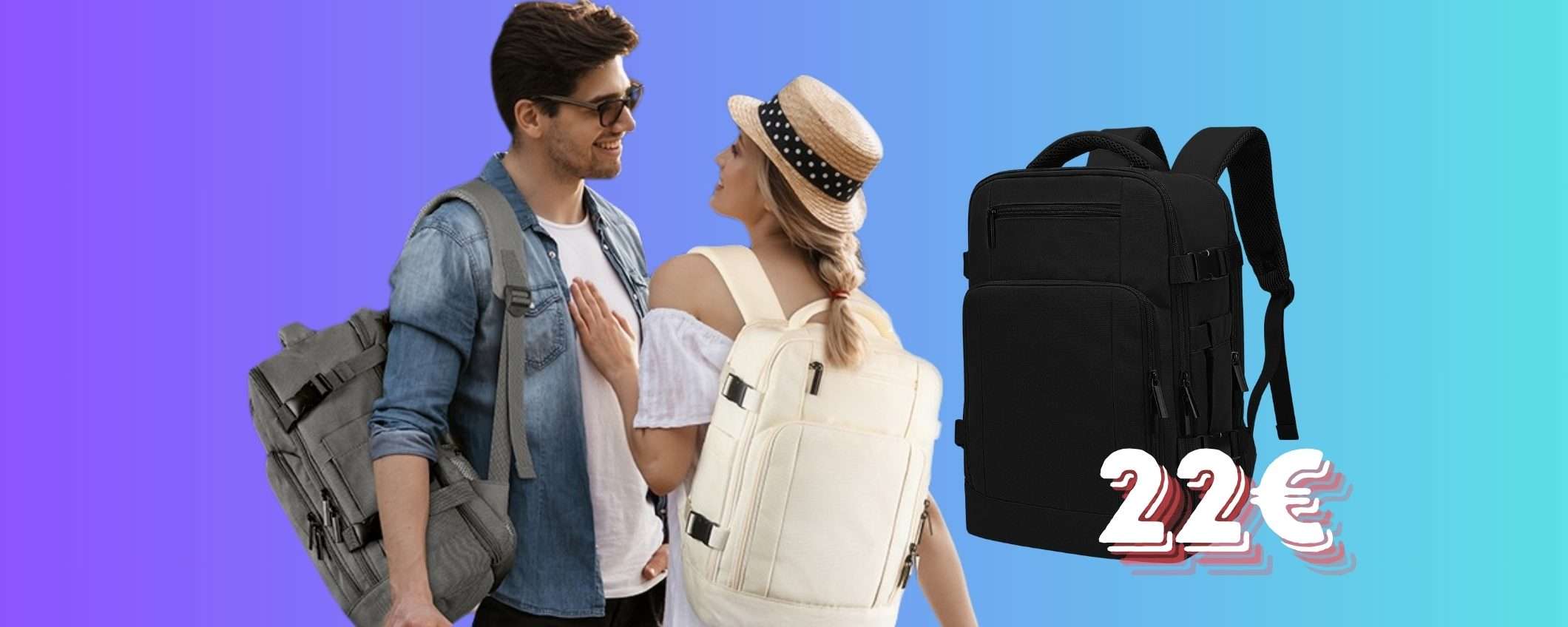 Minimo storico per questo zaino da viaggio per voli low cost a costo zero Minimo storico per questo zaino da viaggio per voli low cost a costo zero