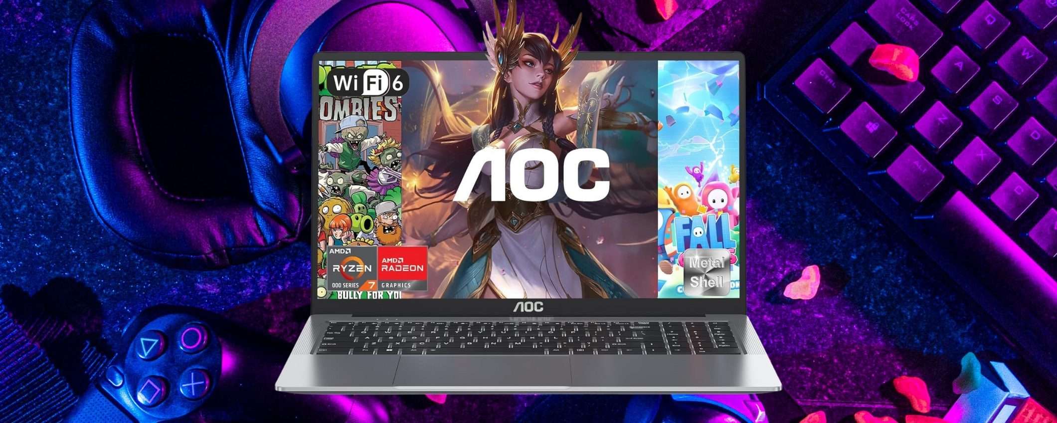 Notebook da Gaming con AMD Ryzen 7, 16 GB di RAM e SSD da 512 GB Notebook da Gaming con AMD Ryzen 7, 16 GB di RAM e SSD da 512 GB