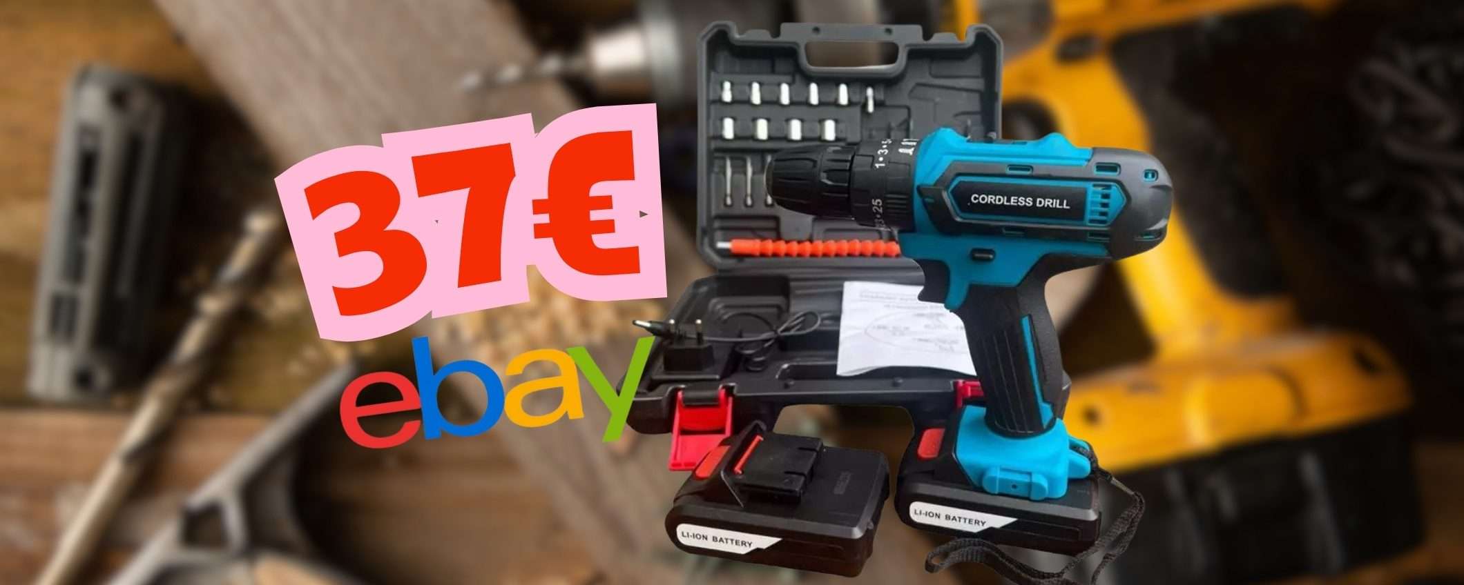 Offerta bomba su eBay per questo trapano avvitatore con valigetta (37€) Offerta bomba su eBay per questo trapano avvitatore con valigetta (37€)
