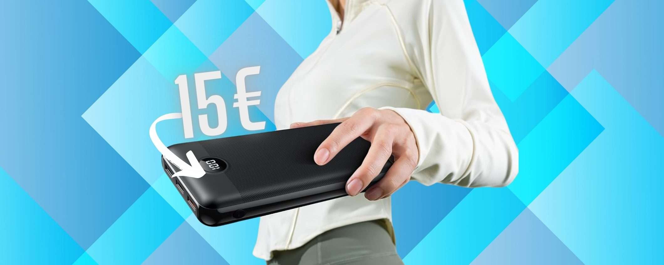 Power Bank da 27000mAh con 4 uscite PD da 20W oggi a soli 15€ Power Bank da 27000mAh con 4 uscite PD da 20W oggi a soli 15€