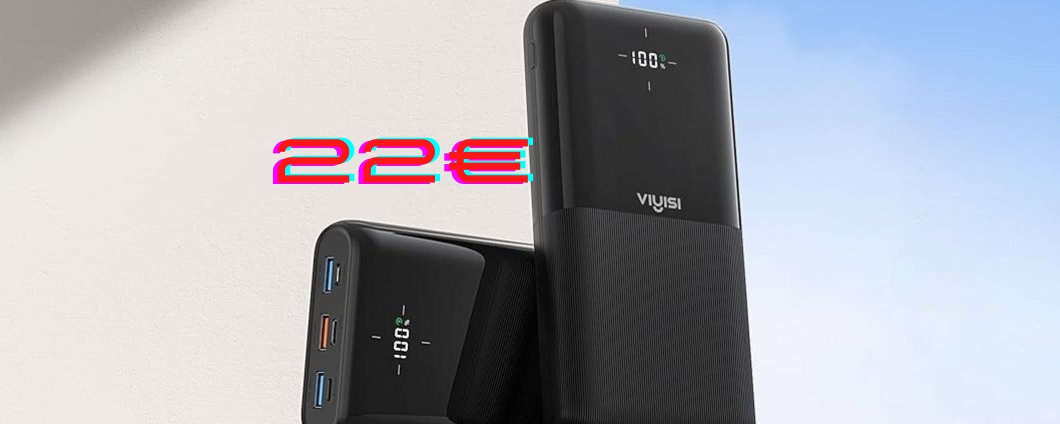 Power Bank da 30000 mAh e 4 uscite: ricarica tutto ciò che vuoi (22€) Power Bank da 30000 mAh e 4 uscite: ricarica tutto ciò che vuoi (22€)