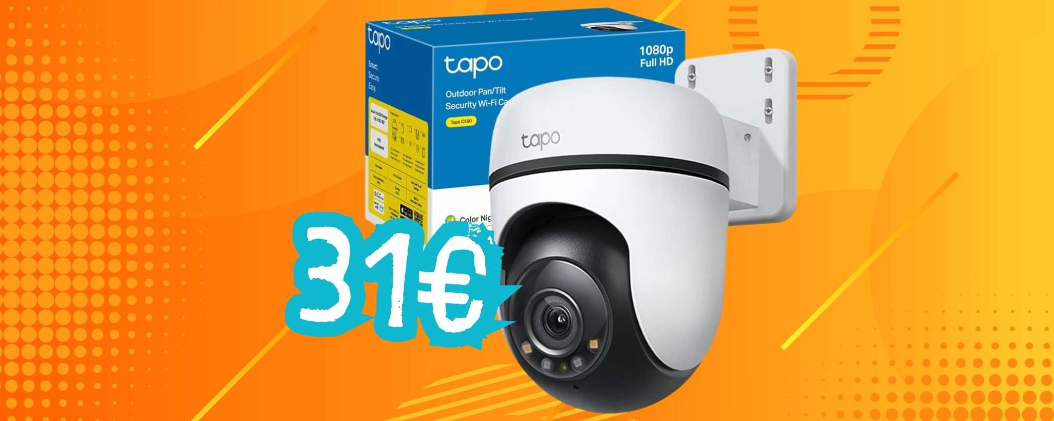 Tapo C500: telecamera WiFi resistente alle intemperie con visione a colori (31€) Tapo C500: telecamera WiFi resistente alle intemperie con visione a colori (31€)