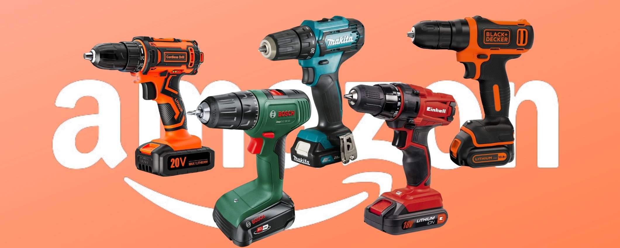 Trapani avvitatori a batteria per tanti lavori: i 5 migliori di oggi su Amazon Trapani avvitatori a batteria per tanti lavori: i 5 migliori di oggi su Amazon