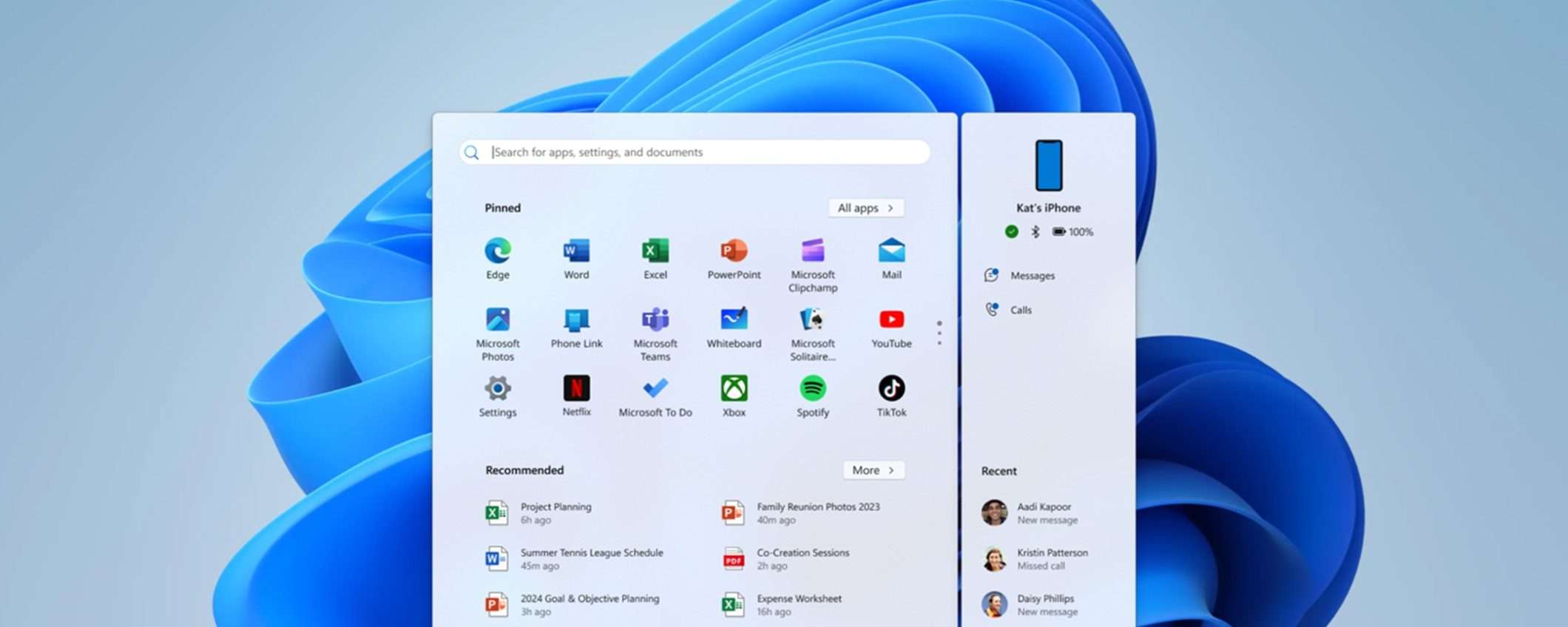 Windows 11: arriva l'integrazione tra iPhone e il menu Start