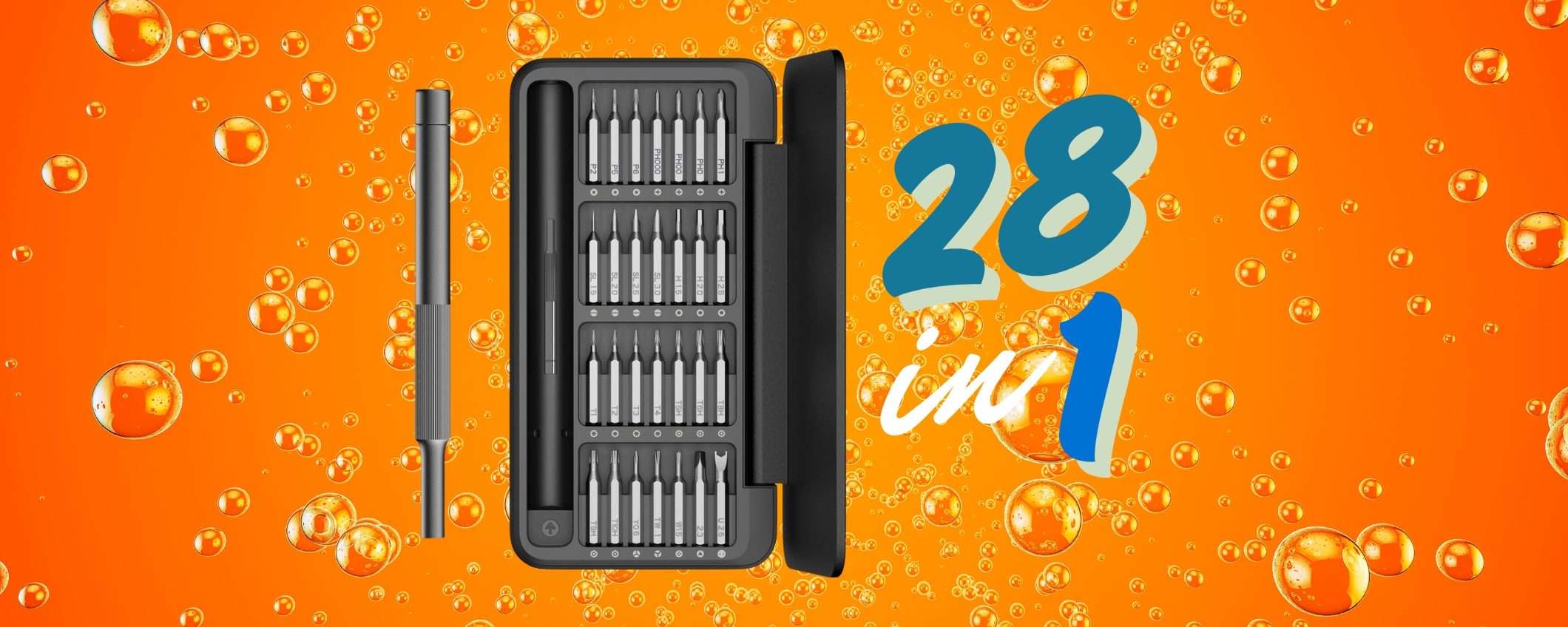 28 piccoli cacciaviti di precisione in 1 con questo kit a soli 18€ 28 piccoli cacciaviti di precisione in 1 con questo kit a soli 18€