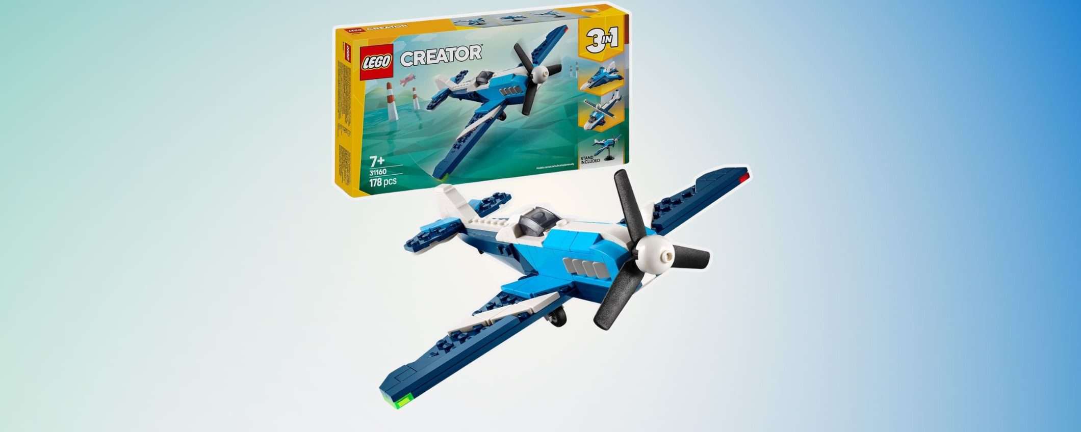 Set LEGO Aeroplanino 3-in-1: diventa anche un elicottero e un jet, prezzo bassissimo Set LEGO Aeroplanino 3-in-1: diventa anche un elicottero e un jet, prezzo bassissimo