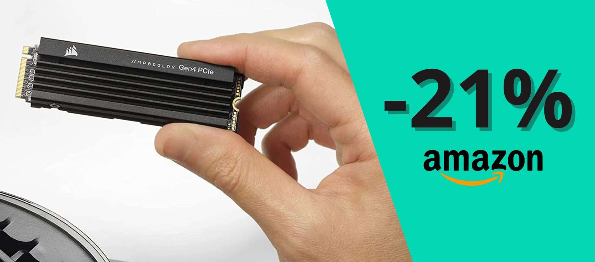 SSD Corsair da 2TB, offerta bomba: il prezzo crolla da 239 a soli 159 euro (Amazon) SSD Corsair da 2TB, offerta bomba: il prezzo crolla da 239 a soli 159 euro (Amazon)