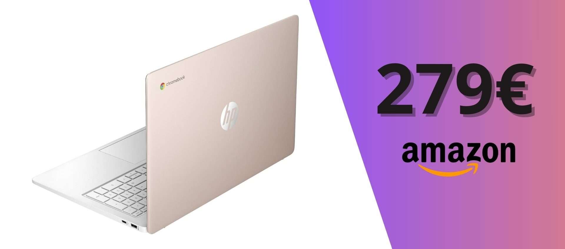 Hp Chromebook 15a in offerta a 279,99€: elegante laptop Rose Gold con SUPER autonomia! Hp Chromebook 15a in offerta a 279,99€: elegante laptop Rose Gold con SUPER autonomia!