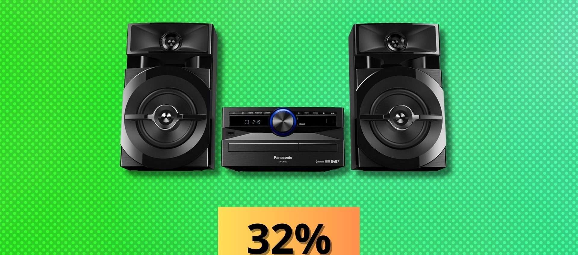 Appena 122€ per il Mini Hi-Fi Panasonic: sound potente e design elegante Appena 122€ per il Mini Hi-Fi Panasonic: sound potente e design elegante