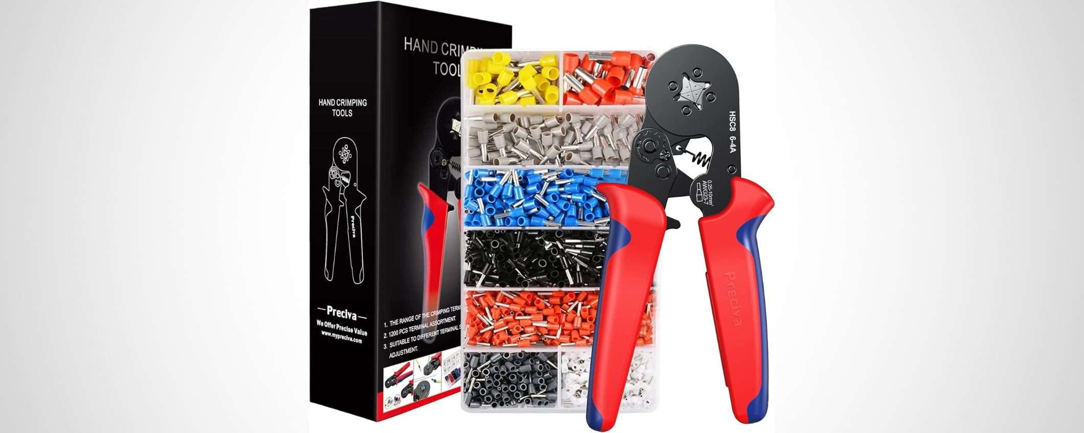 Pinza crimpatrice con 1200 capicorda: prezzo SUPER su Amazon Pinza crimpatrice con 1200 capicorda: prezzo SUPER su Amazon