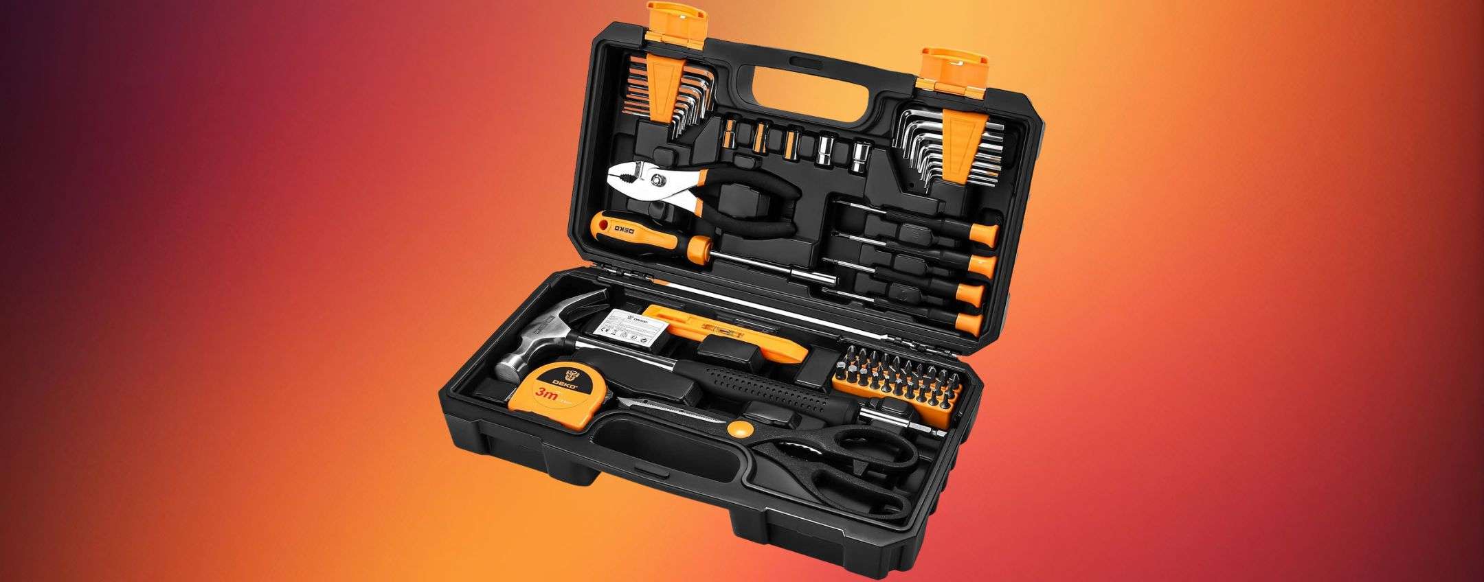 Kit Attrezzi 62 Pezzi DEKO - Cassetta Attrezzi Completa Per Casa, Fai Da Te - Foto 2