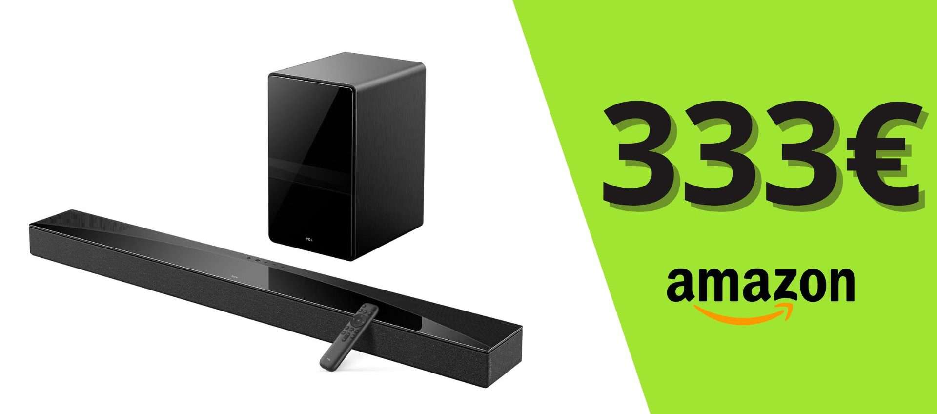 Soundbar TCL Q75H in offerta: il prezzo crolla da 440 a 333 euro (-22%) Soundbar TCL Q75H in offerta: il prezzo crolla da 440 a 333 euro (-22%)