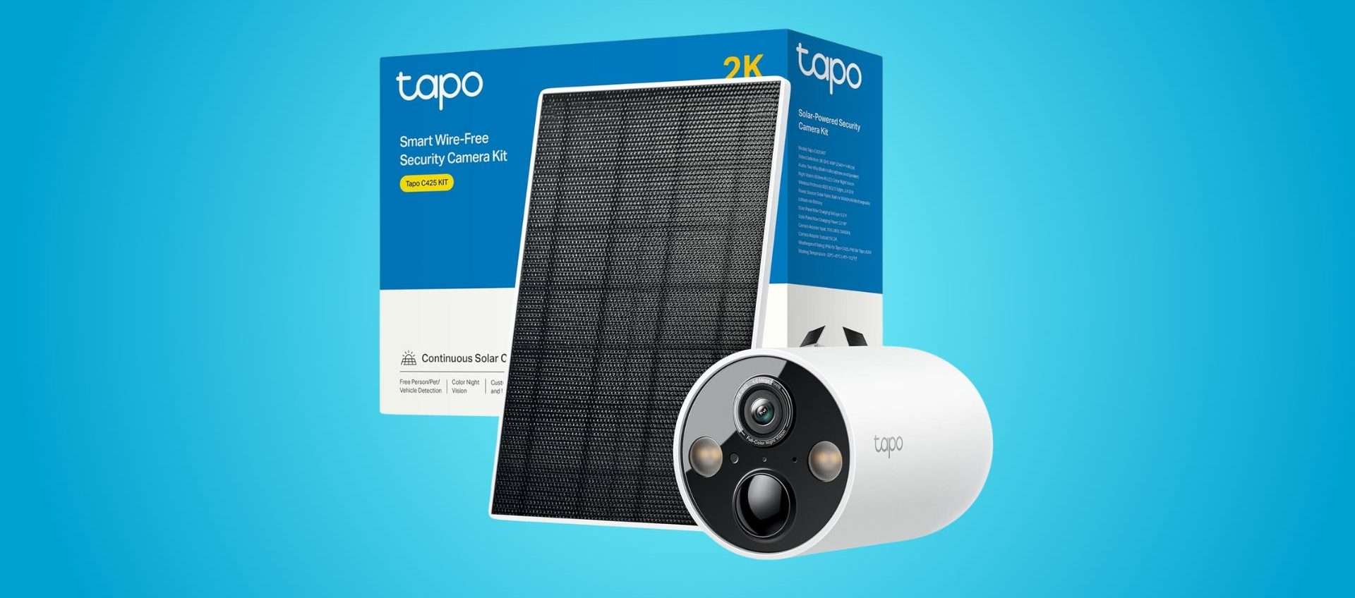 Tapo C425 KIT: telecamera Wi-Fi con alimentazione solare a meno di 90€ Tapo C425 KIT: telecamera Wi-Fi con alimentazione solare a meno di 90€