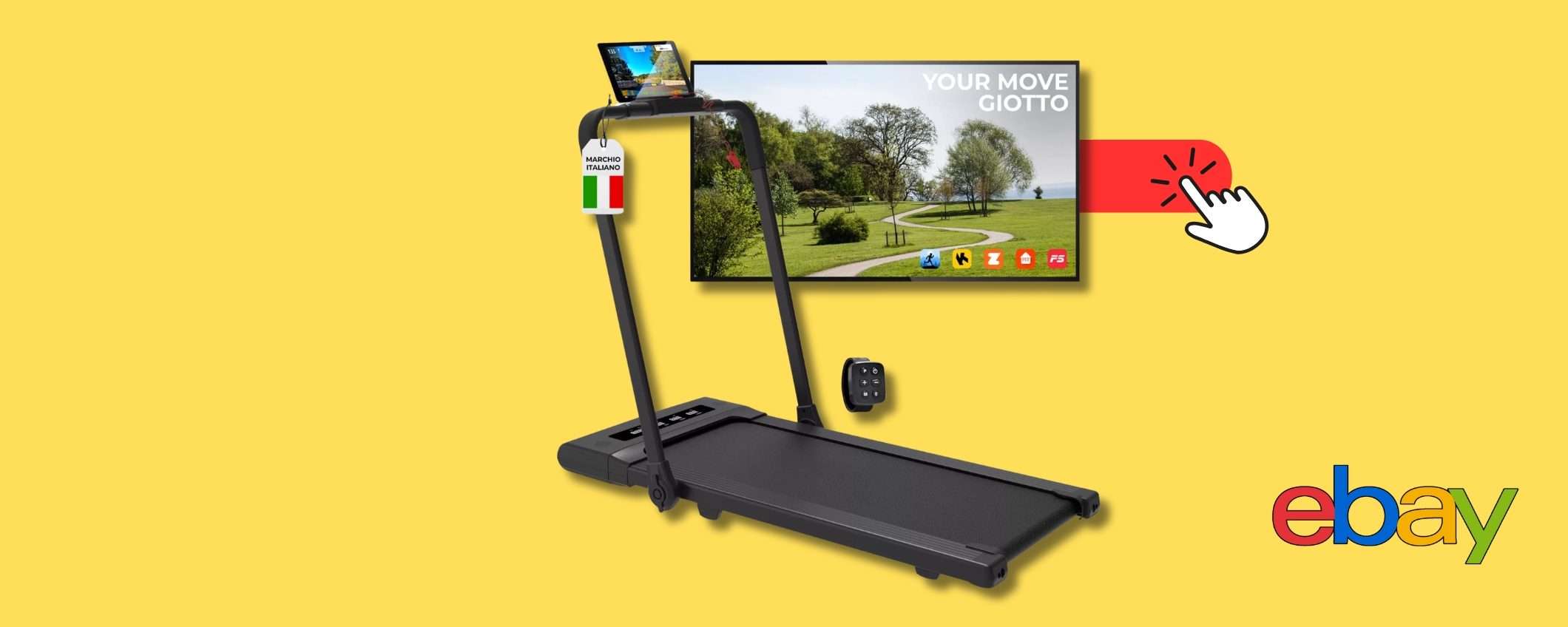 Torna in forma con il tapis roulant GIOTTO, già montato e ultra slim