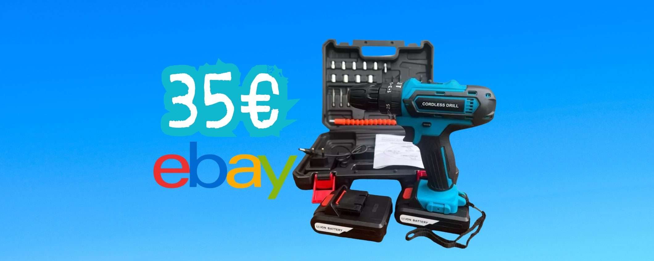 Fai da te facile con questo trapano avvitatore a batteria accessoriato a 35€ Fai da te facile con questo trapano avvitatore a batteria accessoriato a 35€