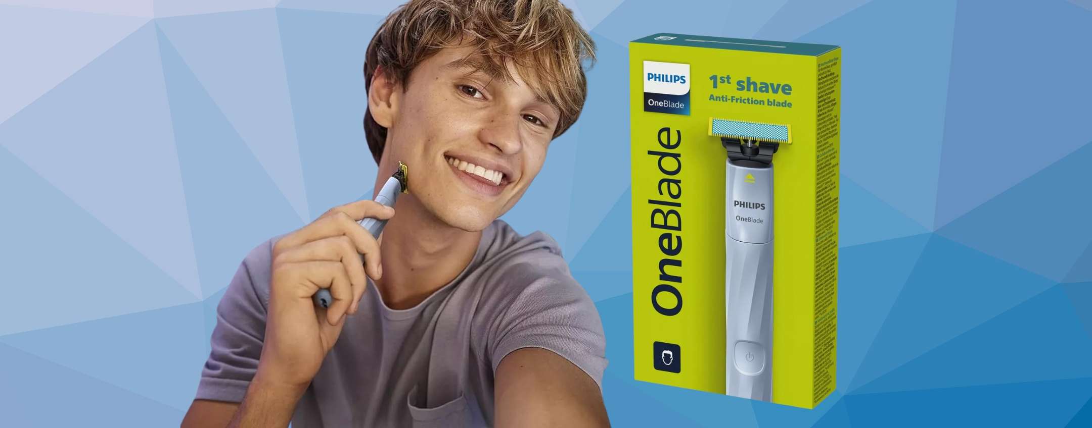 Philips OneBlade First Shave: rasoio elettrico delicato e preciso ora a ...
