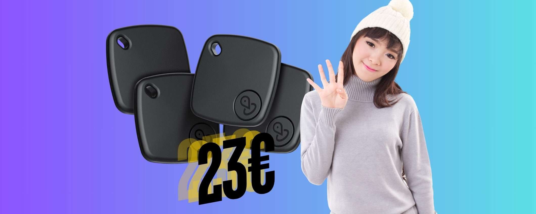 Ritrova gli oggetti persi in un istante con questi 4 Air Tracker Tag a soli 23€ Ritrova gli oggetti persi in un istante con questi 4 Air Tracker Tag a soli 23€