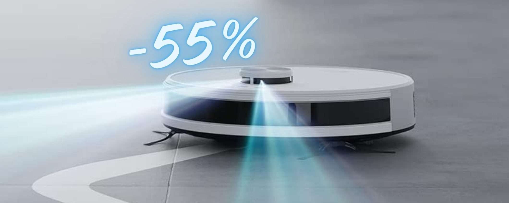 Robot aspirapolvere e lavapavimenti con mappatura e super autonomia (-55%) Robot aspirapolvere e lavapavimenti con mappatura e super autonomia (-55%)