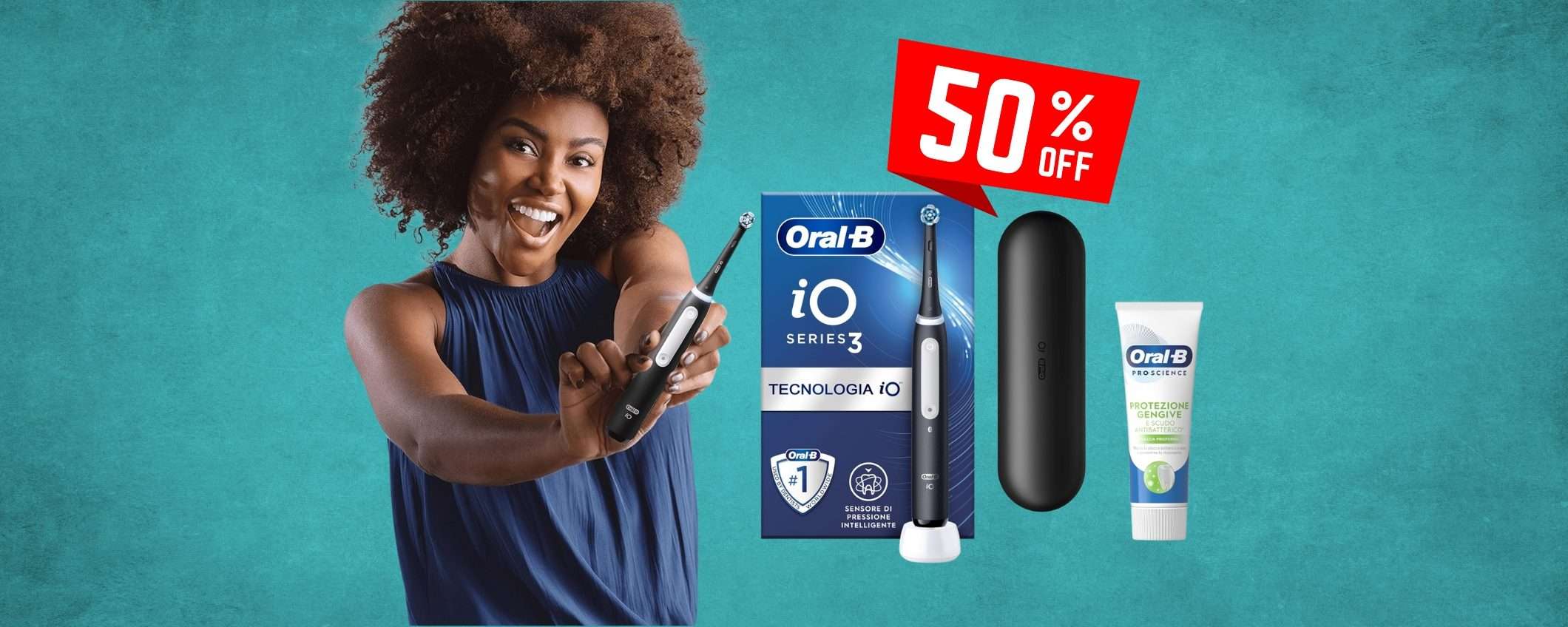 Sconto folle del 50% sul mitico spazzolino elettrico Oral-B iO3 per denti bianchi Sconto folle del 50% sul mitico spazzolino elettrico Oral-B iO3 per denti bianchi