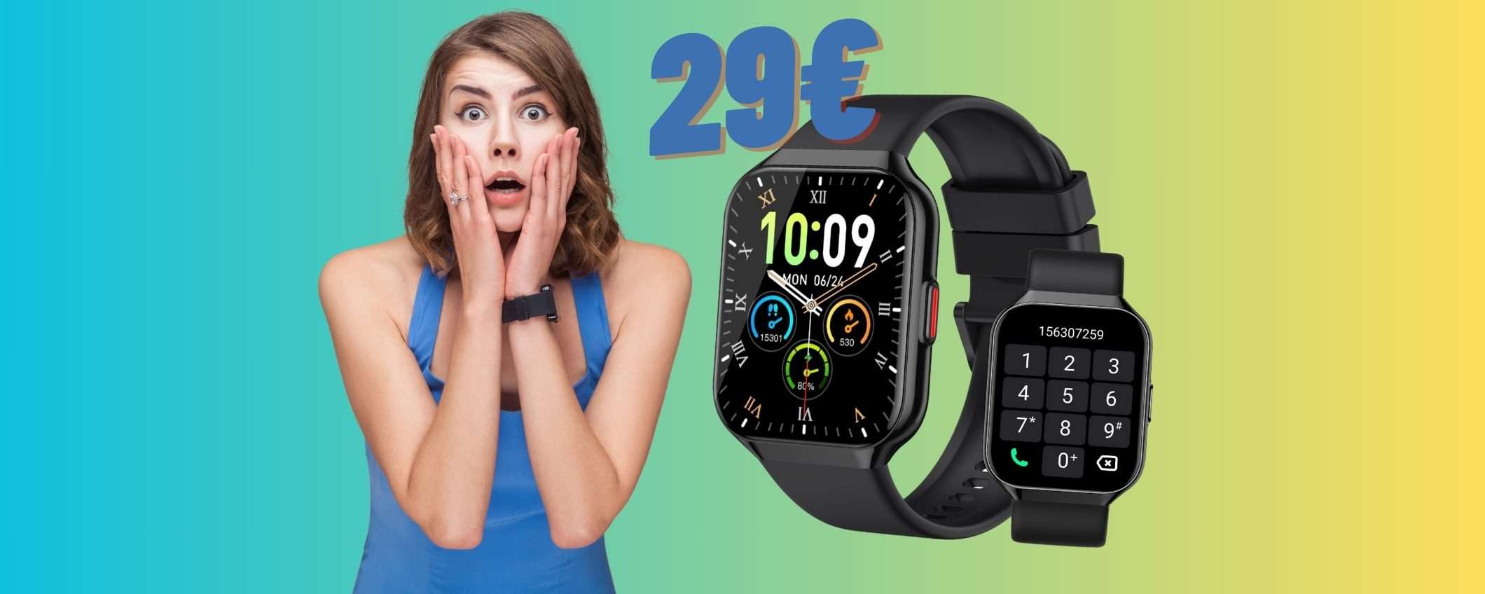 Smartwatch con oltre 113 profili sportivi e altoparlante per chiamare tuo a 29€ Smartwatch con oltre 113 profili sportivi e altoparlante per chiamare tuo a 29€