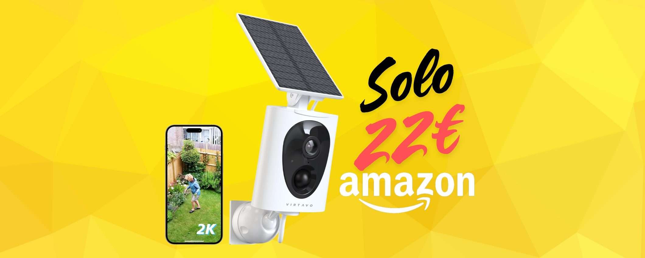 Telecamera WiFi per esterno con pannello solare: casa sicura e spesa ridicola (22€) Telecamera WiFi per esterno con pannello solare: casa sicura e spesa ridicola (22€)