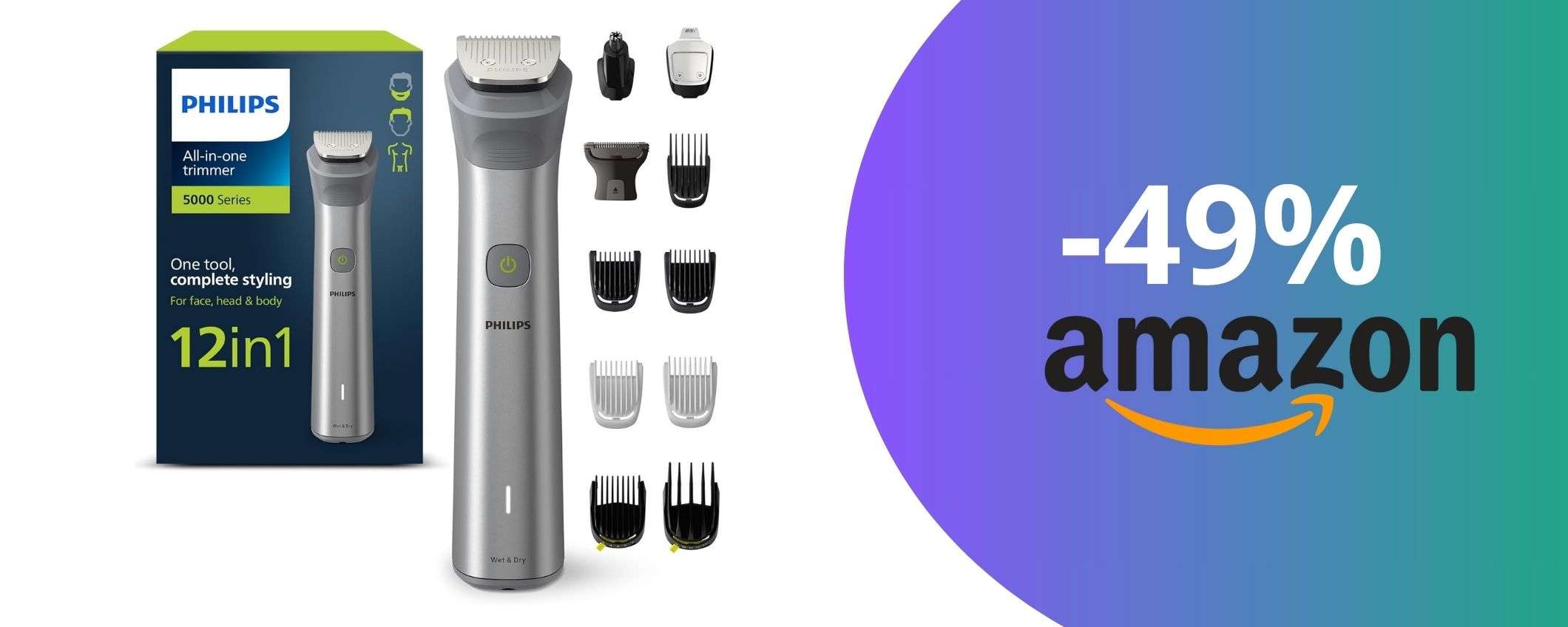 Philips Series 5000: il rifinitore all-in-one per un look perfetto dalla testa ai piedi Philips Series 5000: il rifinitore all-in-one per un look perfetto dalla testa ai piedi