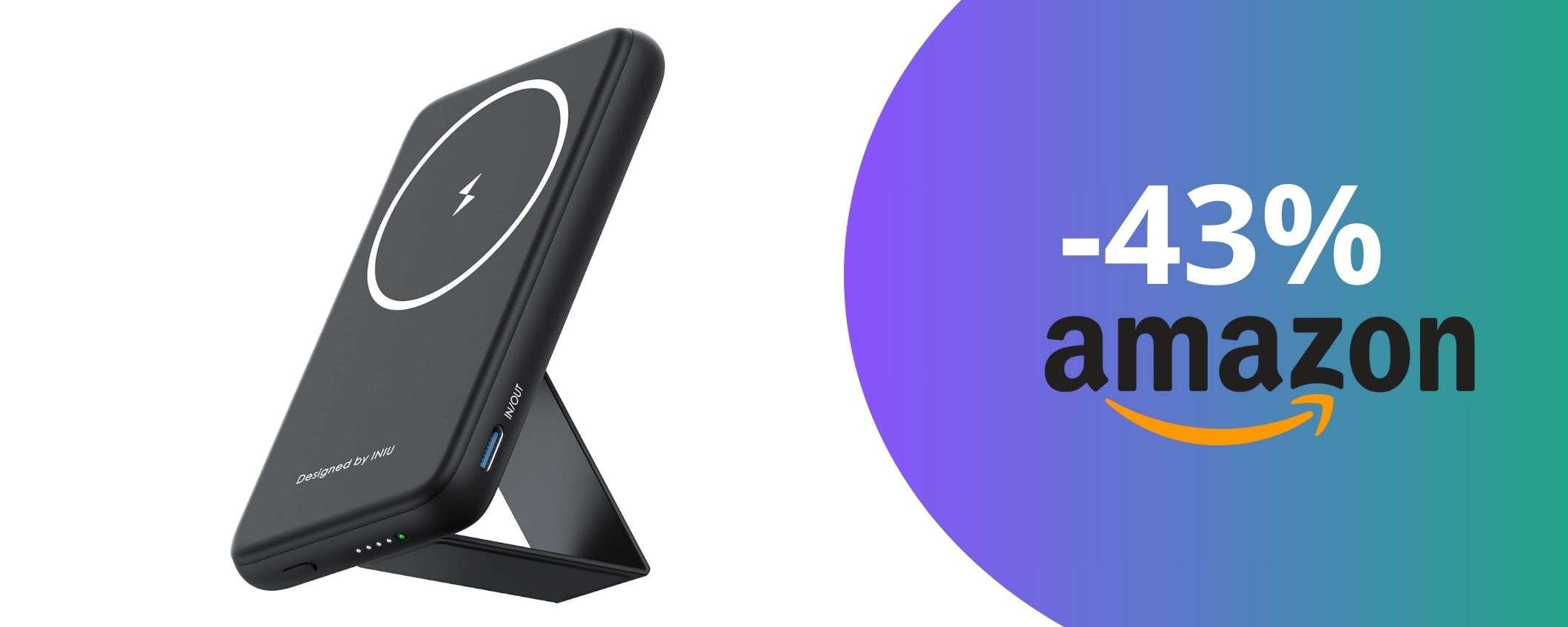 Power Bank magnetico da non perdere: compattezza e potenza ad un prezzo imbattibile Power Bank magnetico da non perdere: compattezza e potenza ad un prezzo imbattibile