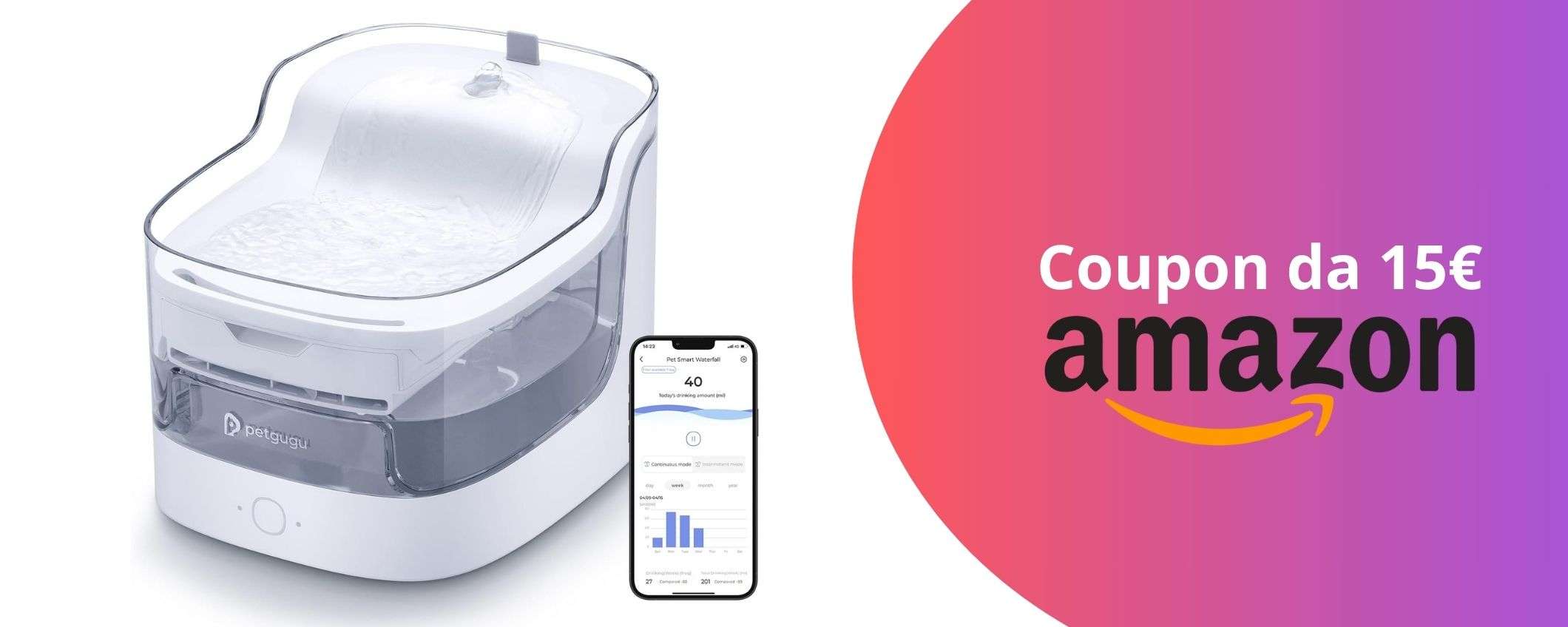 Fontanella per Gatti smart, silenziosa e con 8 livelli di filtraggio: l'offerta imperdibile Fontanella per Gatti smart, silenziosa e con 8 livelli di filtraggio: l'offerta imperdibile