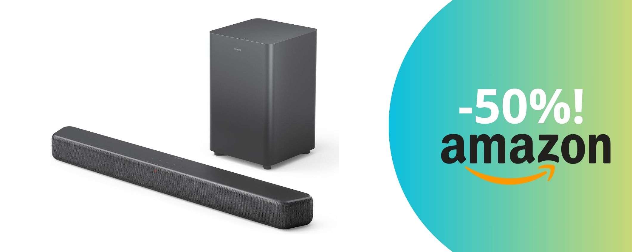 Suono potente e immersivo con la soundbar Philips: l'offerta imbattibile Suono potente e immersivo con la soundbar Philips: l'offerta imbattibile