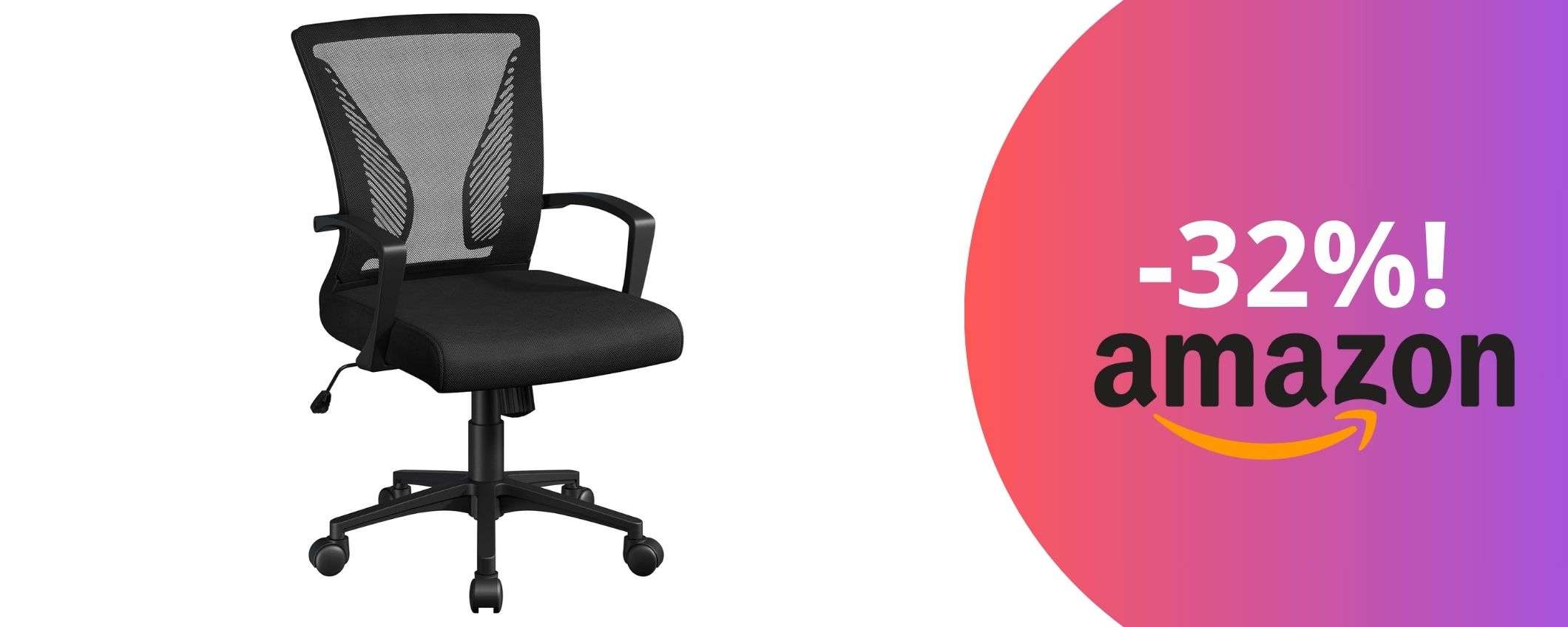 La sedia ergonomica per lavorare con comfort e stile: l'offerta imbattibile La sedia ergonomica per lavorare con comfort e stile: l'offerta imbattibile