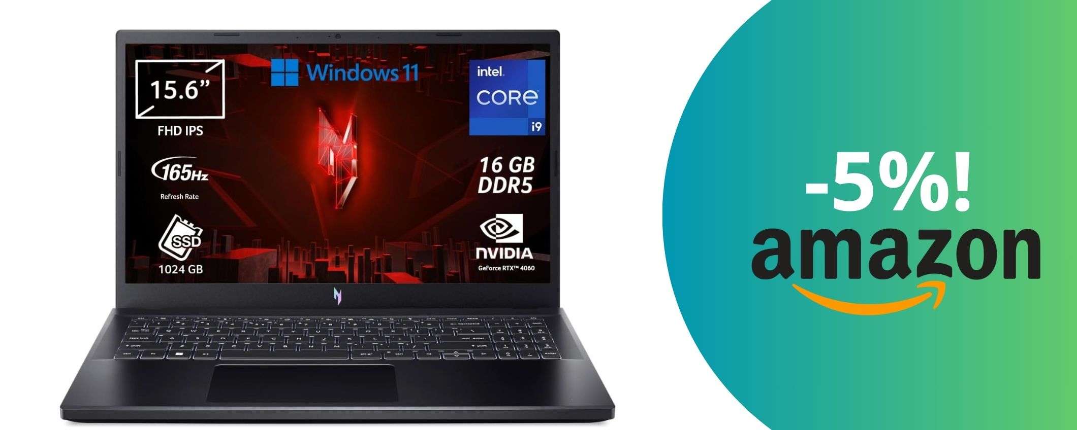 Acer Nitro V15: il notebook da gaming potente e all'avanguardia a prezzo scontato Acer Nitro V15: il notebook da gaming potente e all'avanguardia a prezzo scontato