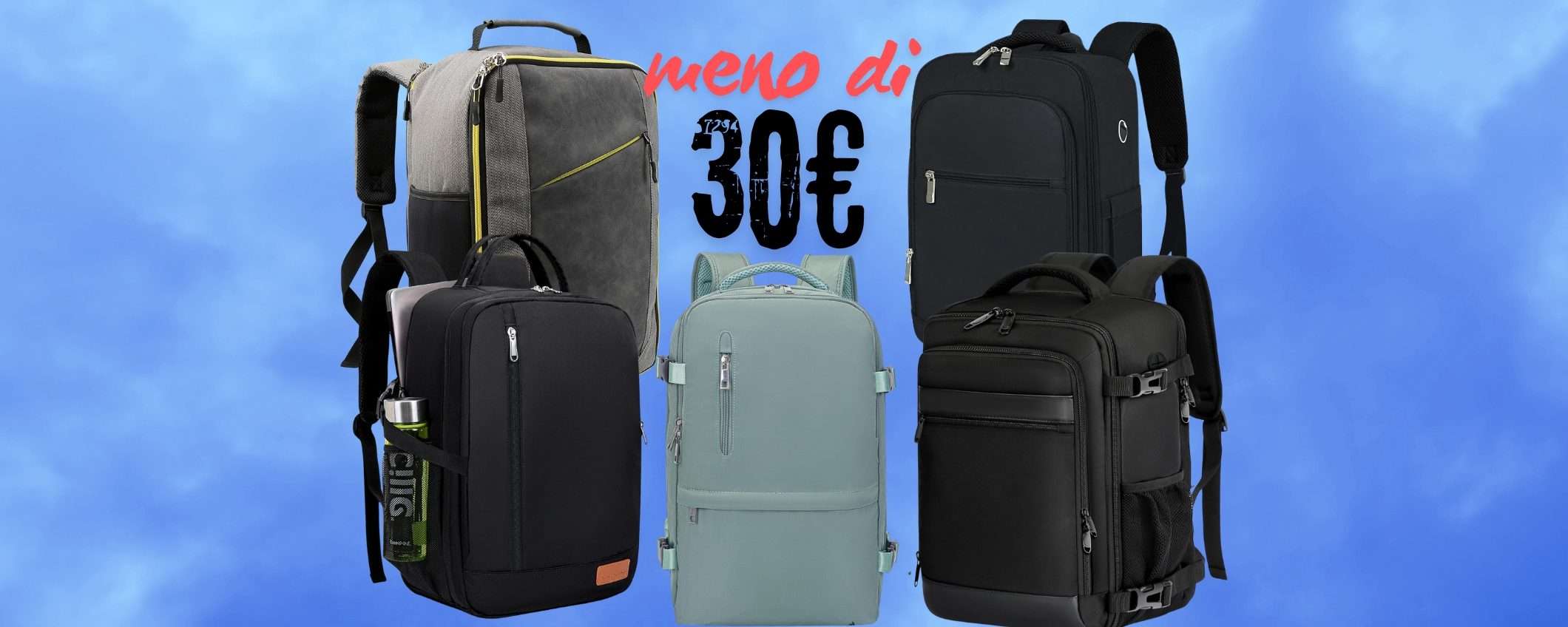 5 zaini da viaggio sotto i 30€ per volare con Ryanair GRATIS, offerte imperdibili 5 zaini da viaggio sotto i 30€ per volare con Ryanair GRATIS, offerte imperdibili
