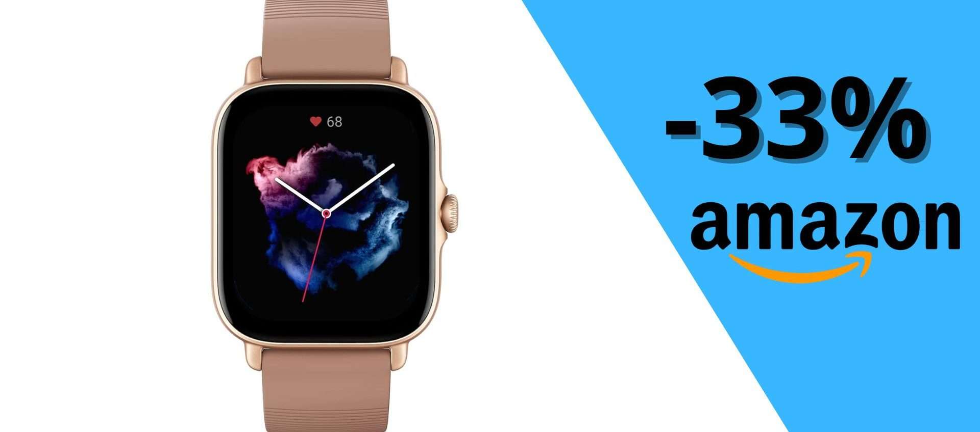 Amazfit GTS 3: smartwatch definitivo in offerta a meno di 100€ Amazfit GTS 3: smartwatch definitivo in offerta a meno di 100€