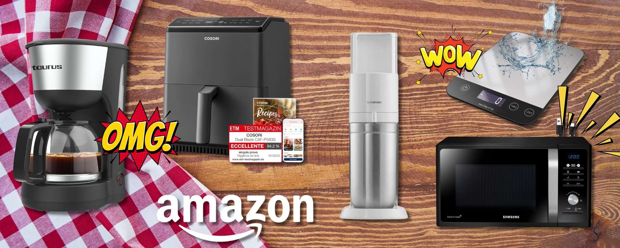 Amazon Casa: 5 sconti su elettrodomestici di prima scelta (da 18€) Amazon Casa: 5 sconti su elettrodomestici di prima scelta (da 18€)