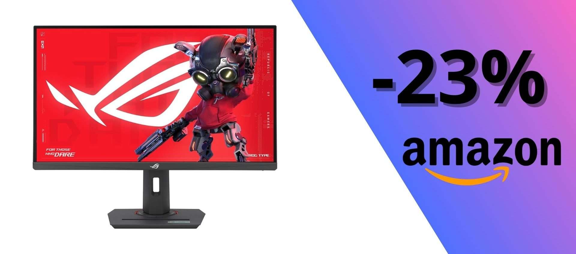 Asus ROG Strix a 269,90€: monitor gaming QHD 180Hz in OFFERTA con sconto del 23%! Asus ROG Strix a 269,90€: monitor gaming QHD 180Hz in OFFERTA con sconto del 23%!