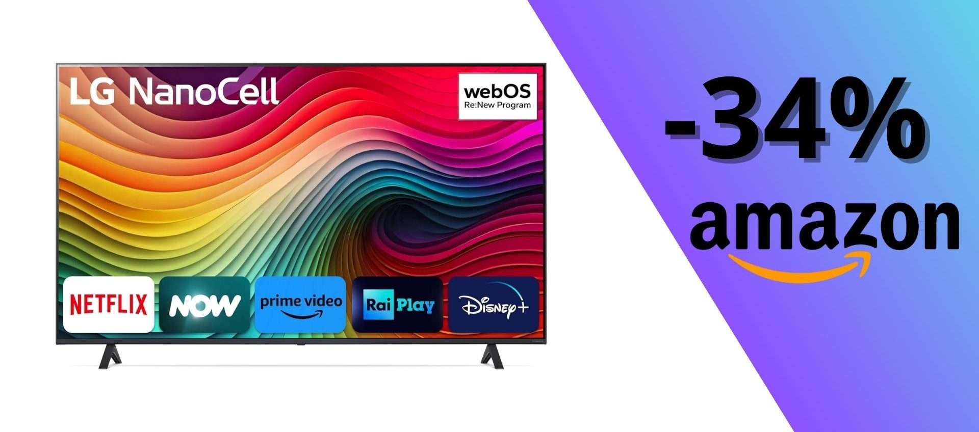 LG NanoCell da 50 pollici, maxi-sconto del 34%: è la TV da comprare oggi LG NanoCell da 50 pollici, maxi-sconto del 34%: è la TV da comprare oggi