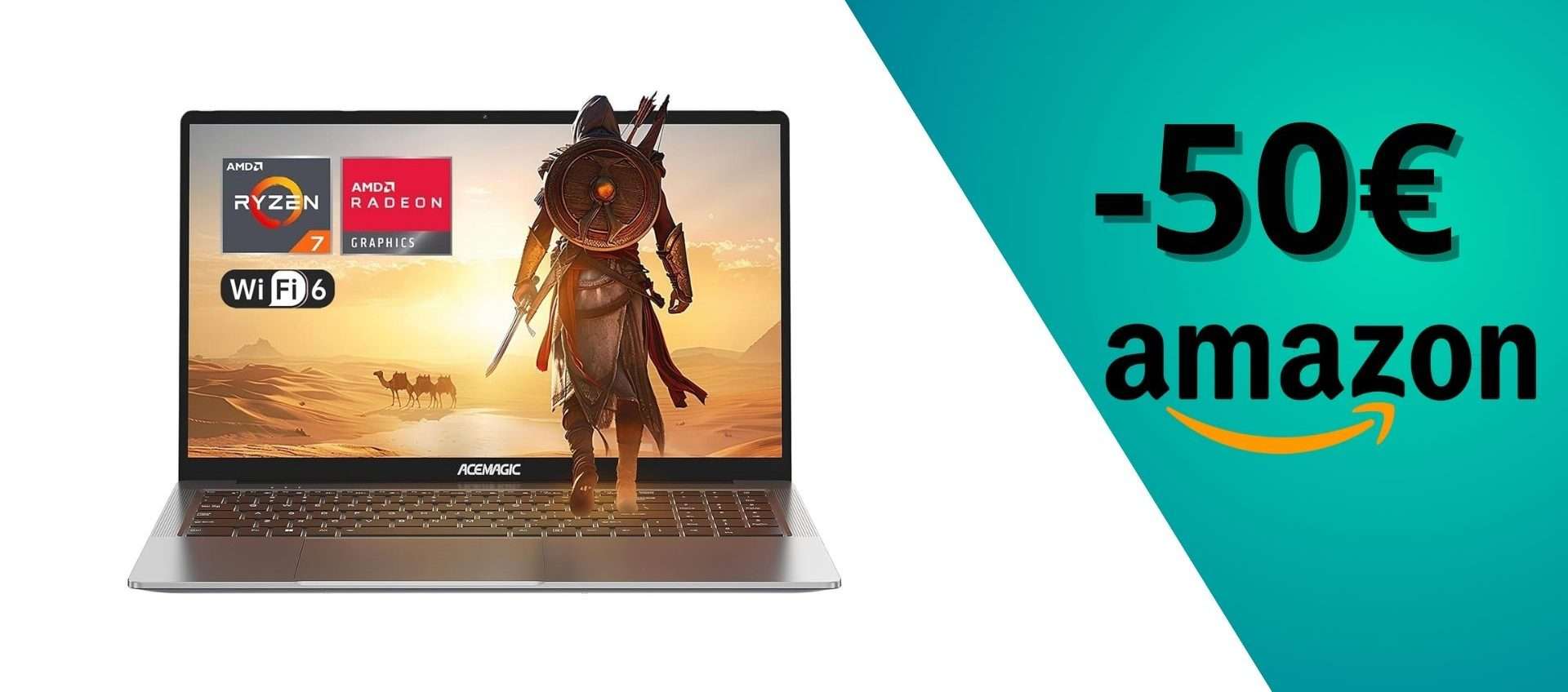 Notebook da gaming Acemagic: Ryzen 7, 16GB di RAM e un SUPER PREZZO su Amazon Notebook da gaming Acemagic: Ryzen 7, 16GB di RAM e un SUPER PREZZO su Amazon
