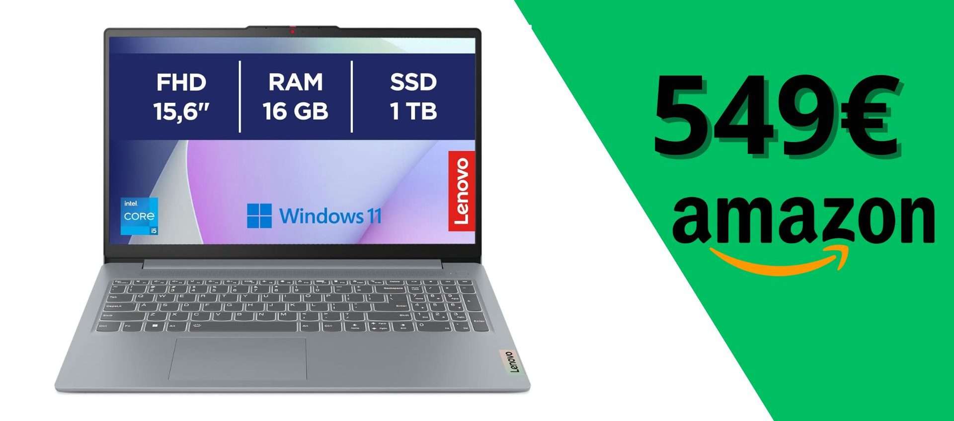 Lenovo IdeaPad Slim 3 in offerta: Intel Core i5, 16GB di RAM e 1TB SSD a 549€ Lenovo IdeaPad Slim 3 in offerta: Intel Core i5, 16GB di RAM e 1TB SSD a 549€