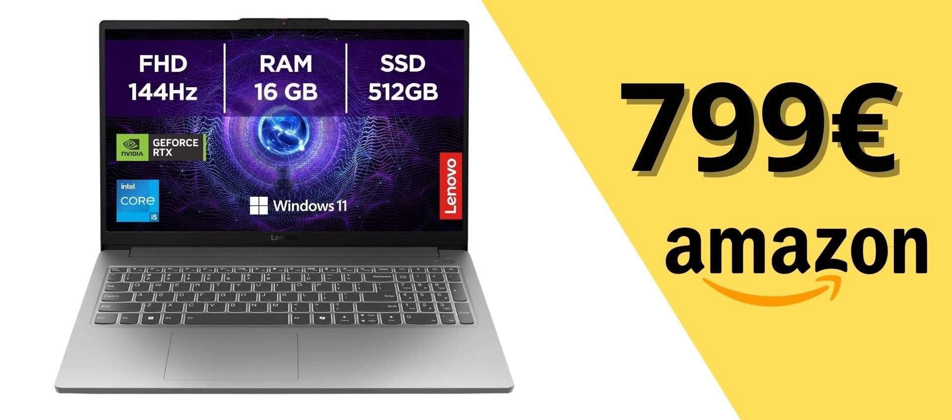 Lenovo LOQ Gaming Notebook a 799€: laptop con RTX 4050 e display 144Hz Lenovo LOQ Gaming Notebook a 799€: laptop con RTX 4050 e display 144Hz