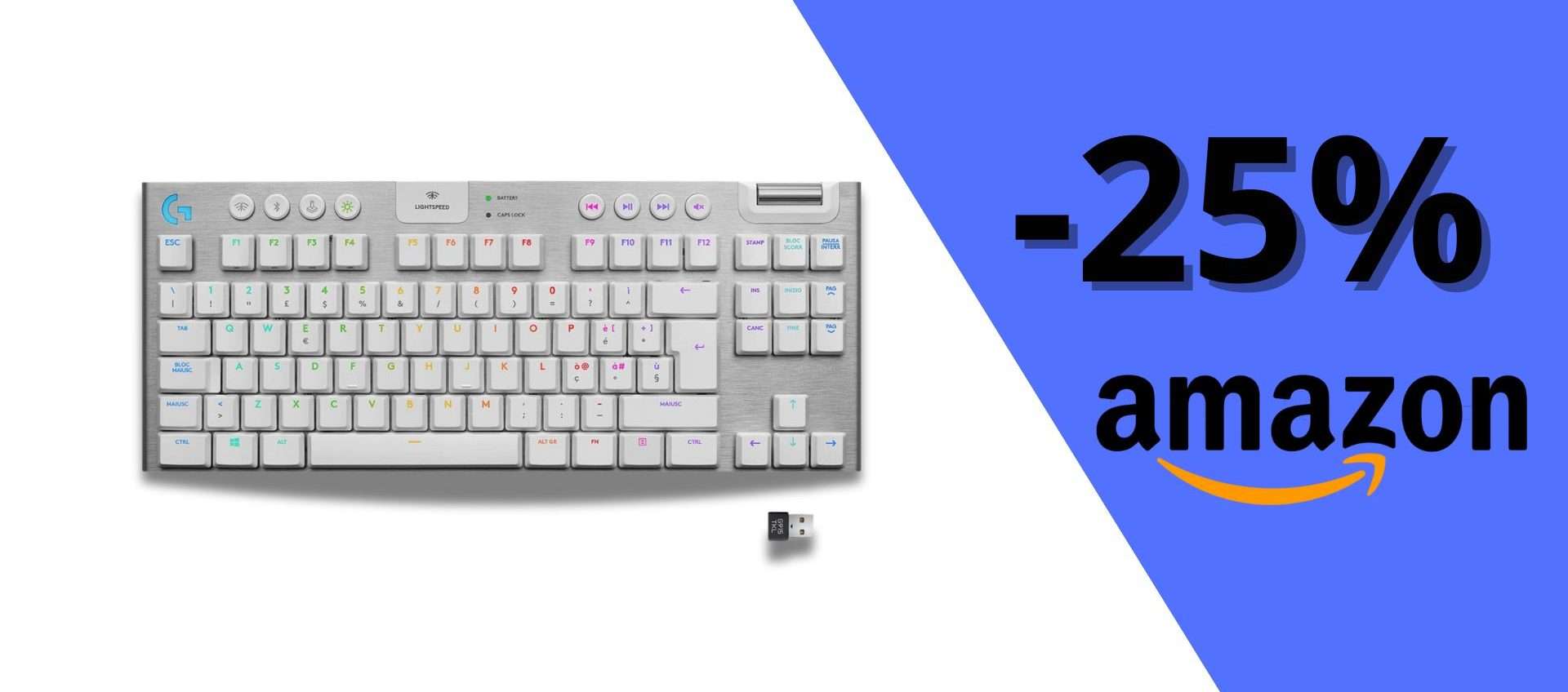 Logitech G915 LIGHTSPEED TKL a 202,29€: la tastiera gaming wireless meccanica da comprare ora Logitech G915 LIGHTSPEED TKL a 202,29€: la tastiera gaming wireless meccanica da comprare ora