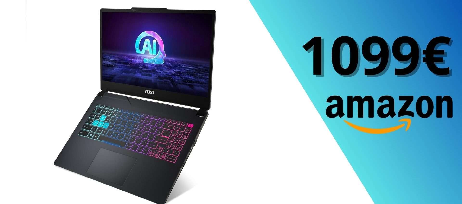 MSI Cyborg 15 AI, tuo a soli 1099€: RTX 4060, 16GB di RAM e un SUPER schermo MSI Cyborg 15 AI, tuo a soli 1099€: RTX 4060, 16GB di RAM e un SUPER schermo