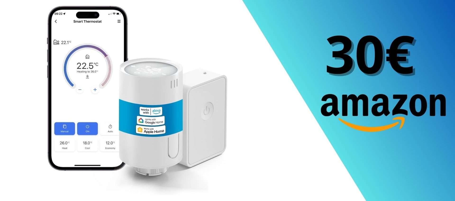 Riscaldamento sempre sotto controllo: termostato smart con DOPPIO SCONTO su Amazon Riscaldamento sempre sotto controllo: termostato smart con DOPPIO SCONTO su Amazon